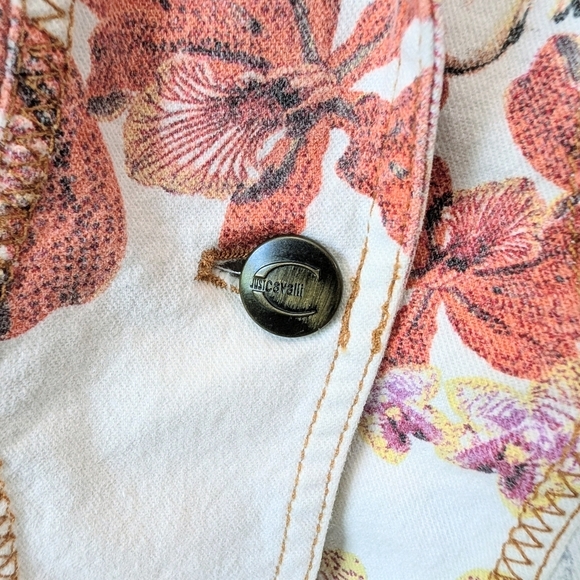 Just Cavalli Floral Women's Jacket Size Xs - Picture 5 of 12